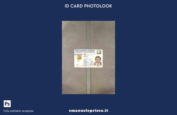 modello FRONTALE photolook ID Guatemala stile verificato